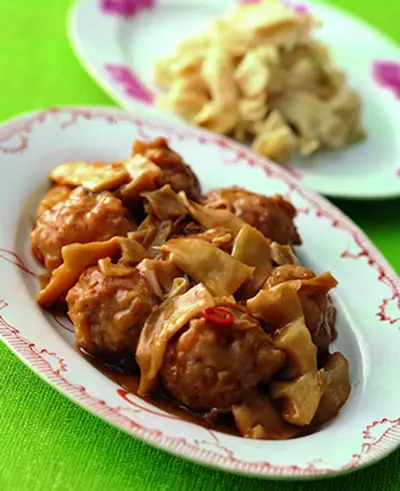 蠔油脆筍肉丸