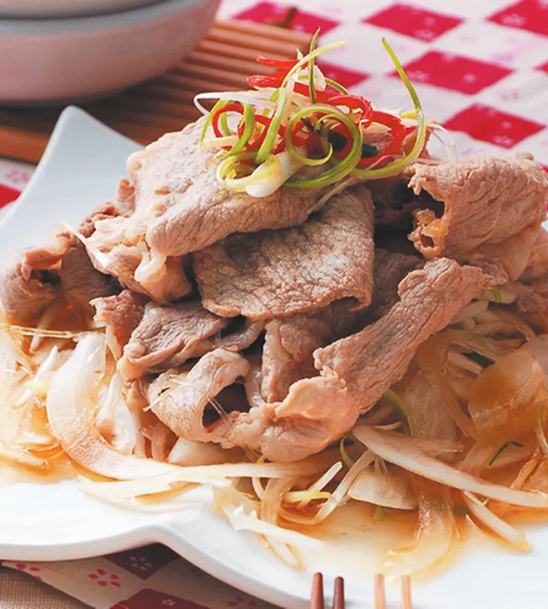 肉片扒玉蔥