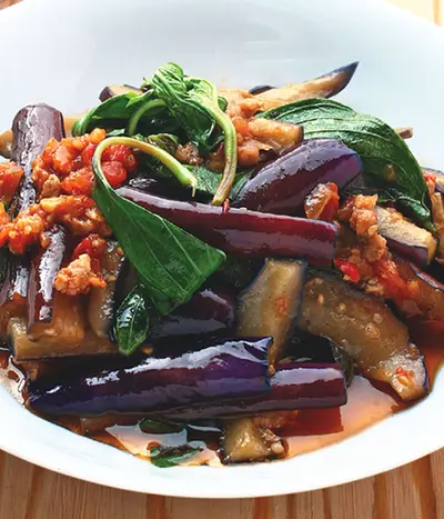 蕃茄肉醬炒紫茄
