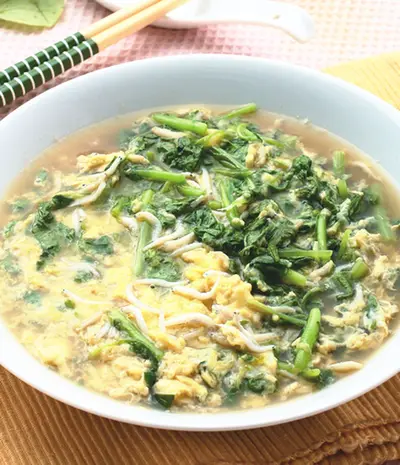 滑蛋吻仔莧菜
