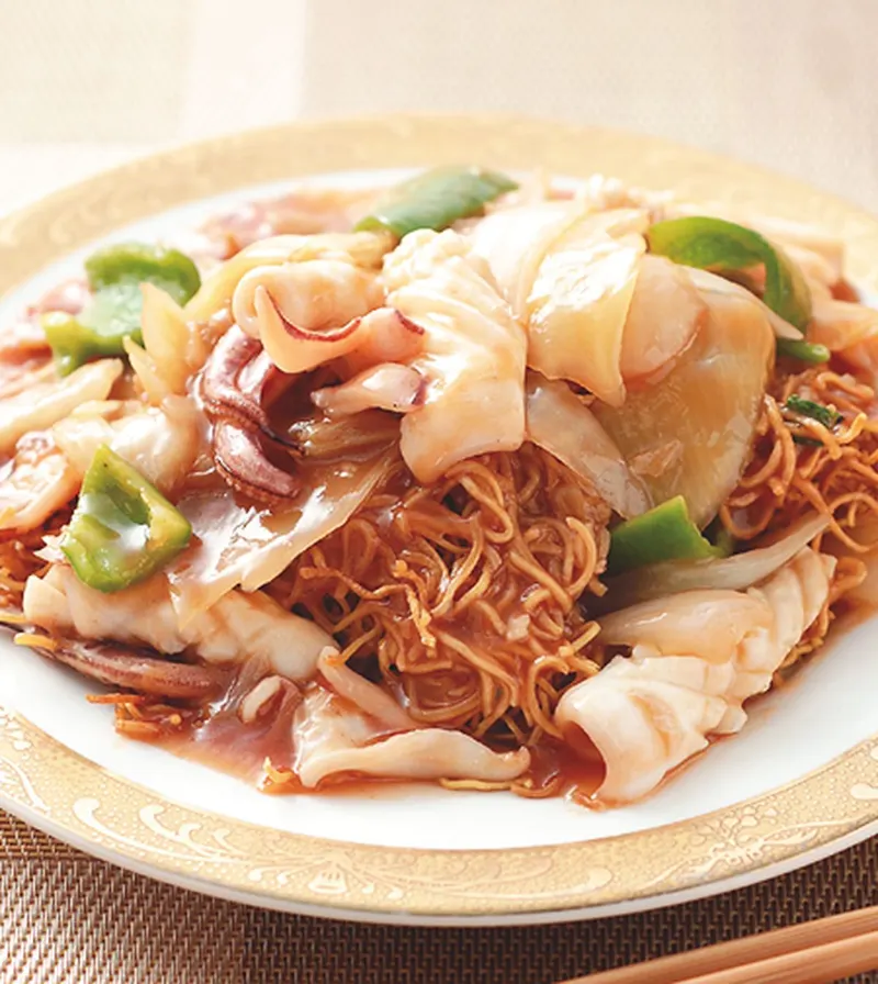酸菜鮮魷炒麵