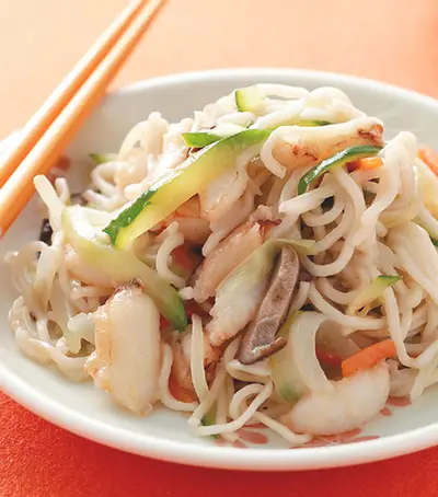 蟹肉炒麵