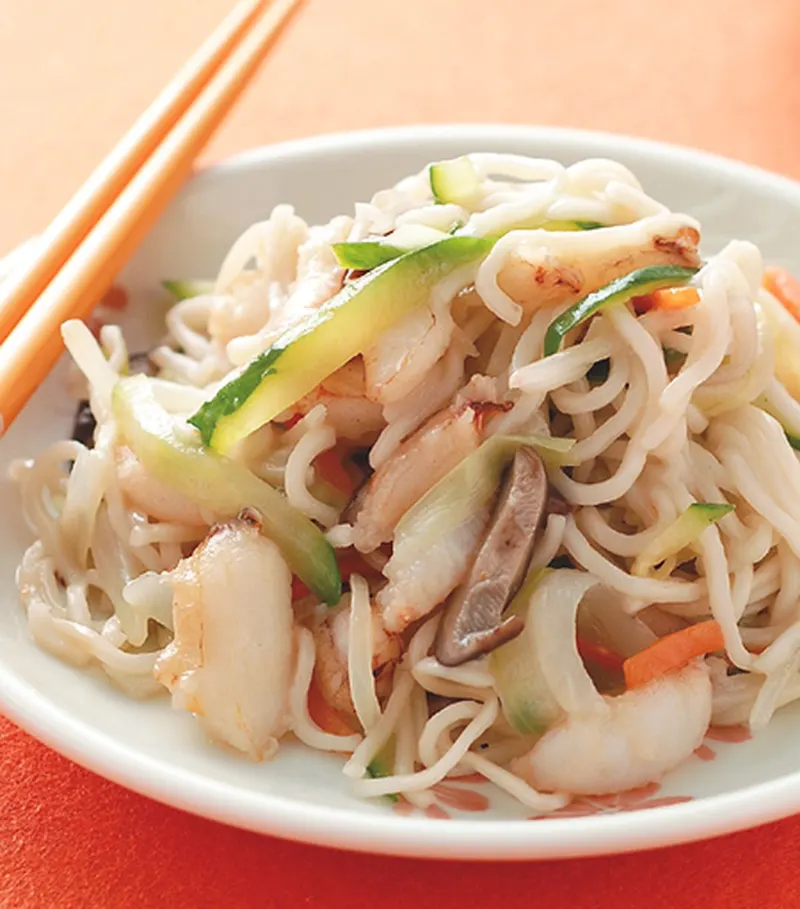 蟹肉炒麵