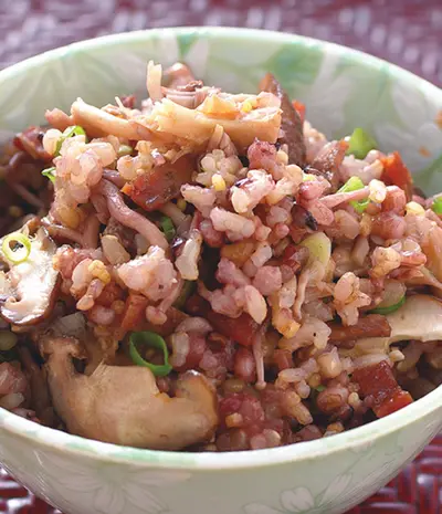 肉乾什錦菇飯