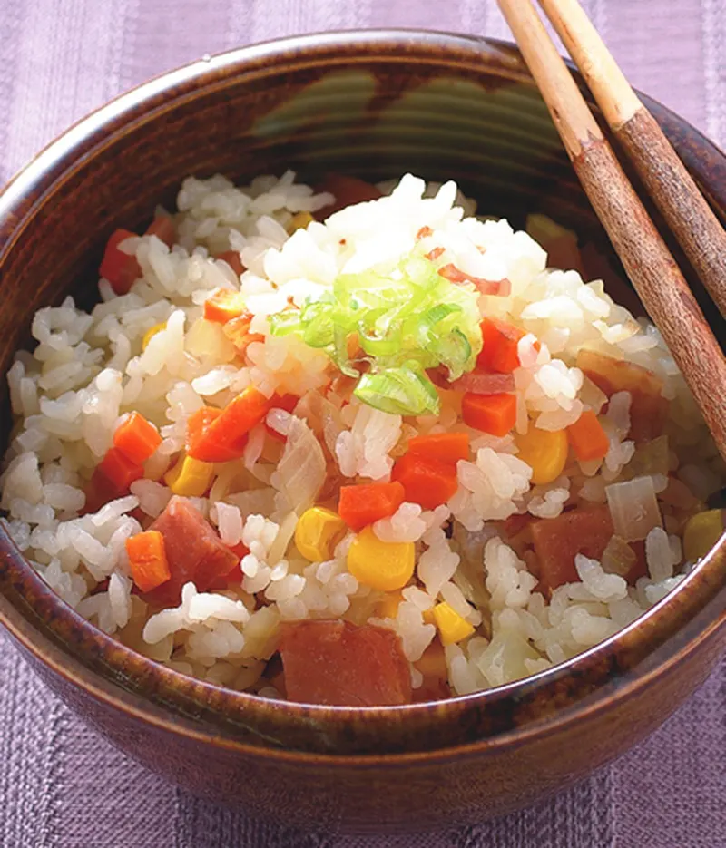 火腿玉米飯