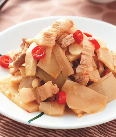 肉絲炒脆筍片