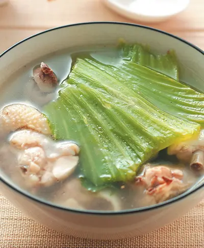 芥菜雞湯(1)