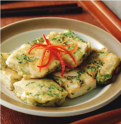 韭菜煎豆腐