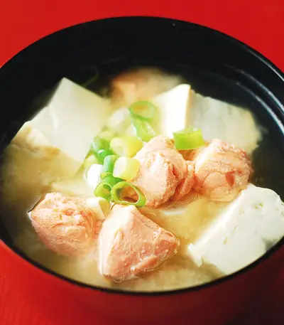 味噌豆腐鮭魚湯
