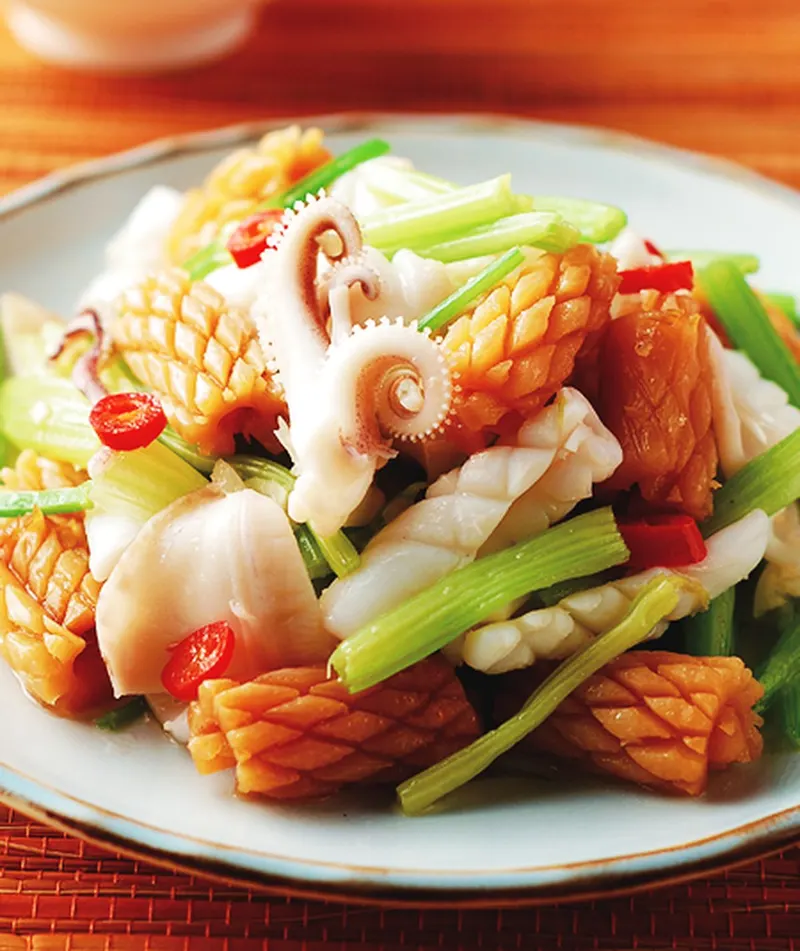 芹菜炒雙魷