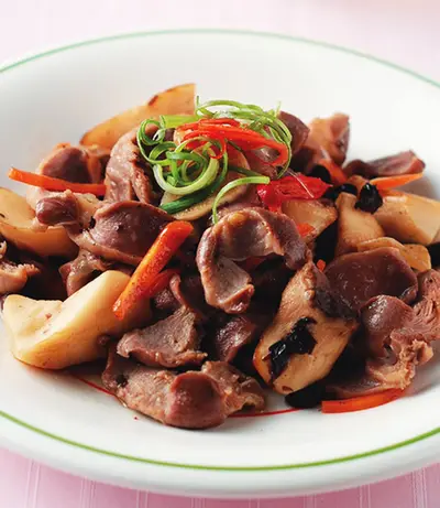 豆鼓炒雞胗