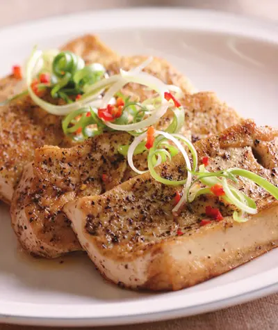 嫩煎黑胡椒豆腐