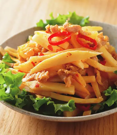 竹筍炒肉絲豆瓣