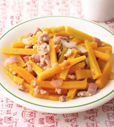 絞肉炒南瓜