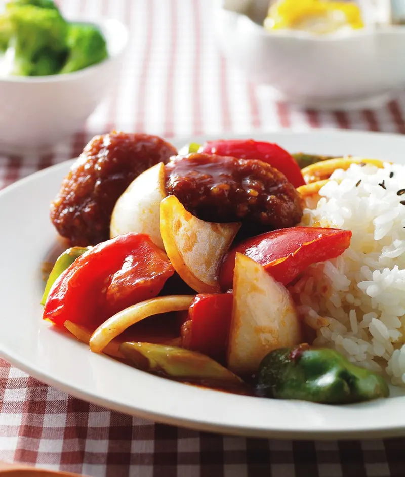 茄汁咕咾肉飯