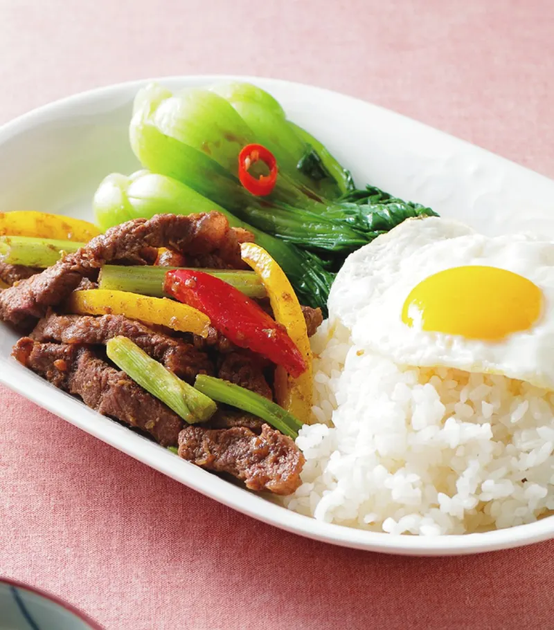 彩椒牛柳飯