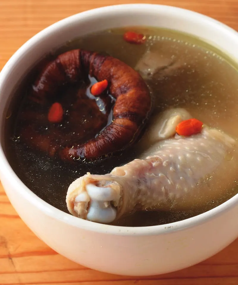 柿餅燉雞湯