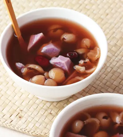紫山藥桂圓甜湯