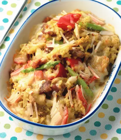 咖哩培根蟹肉焗飯