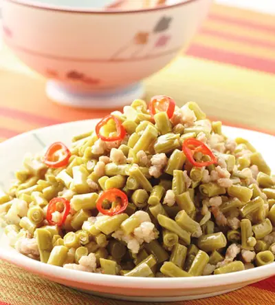 酸豆炒肉末