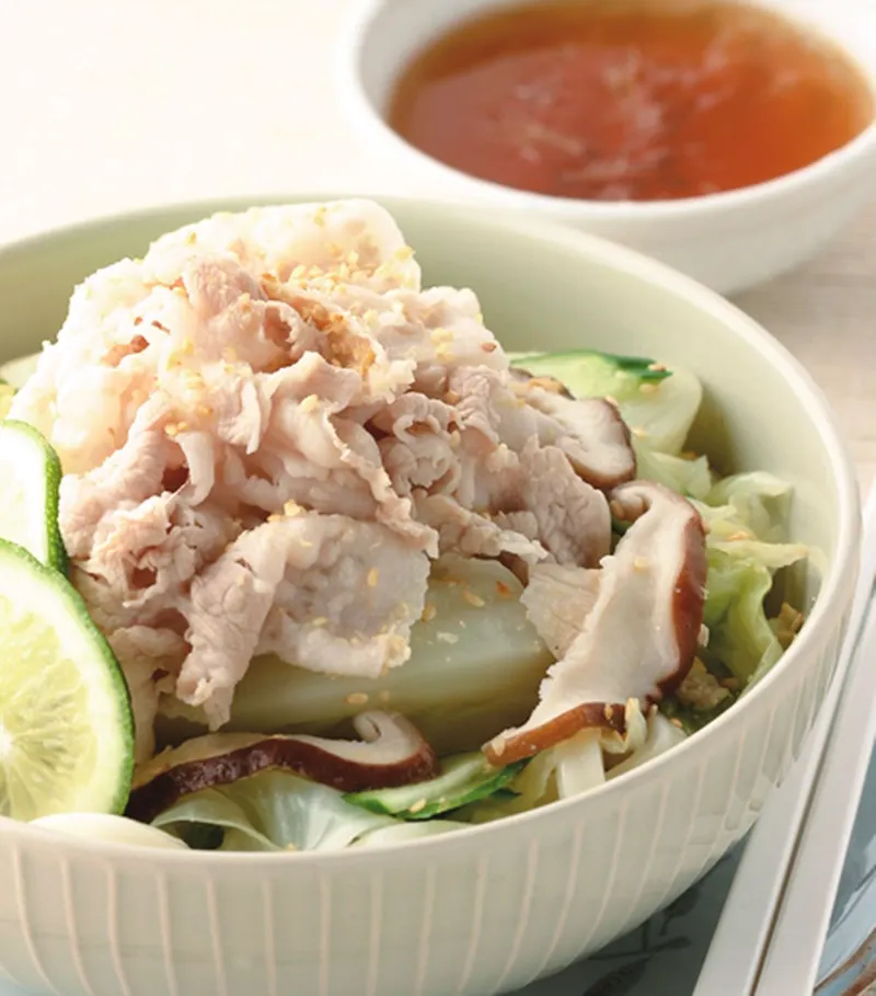 涮涮肉片冷麵