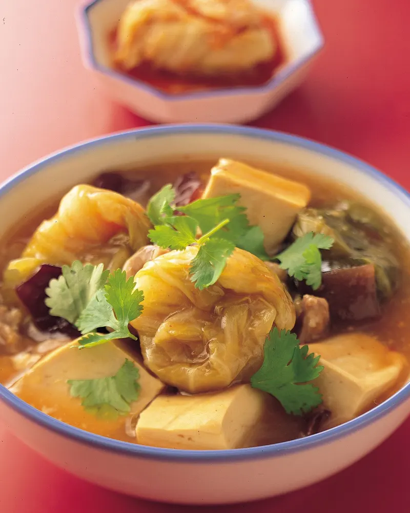 高麗菜結燉豆腐