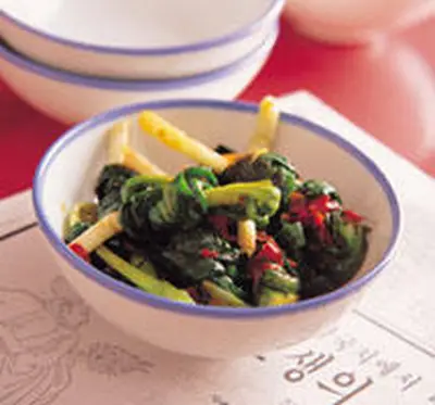 辣韭菜結泡菜