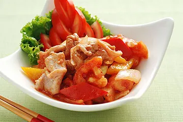 五彩蕃茄肉片(1)