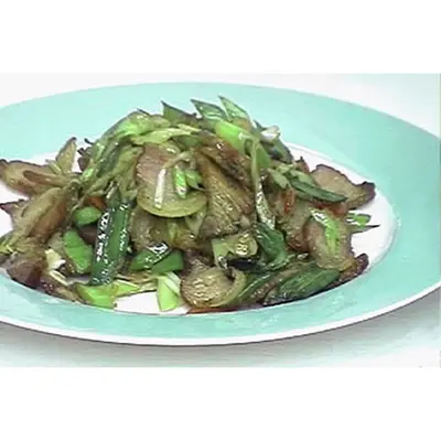 蒜苗炒臘肉(3)