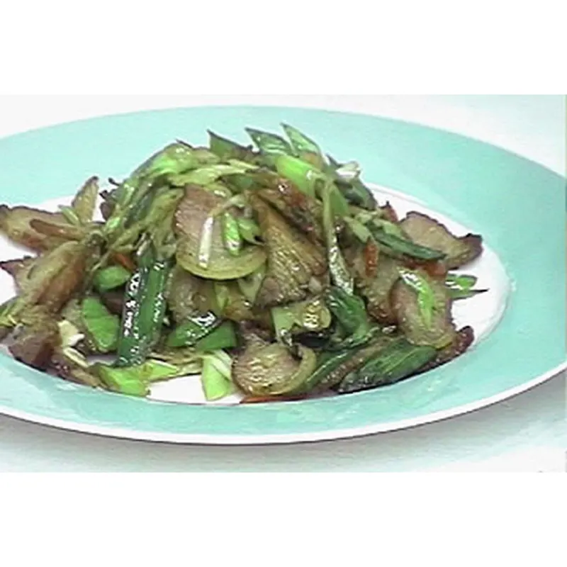 蒜苗炒臘肉(3)
