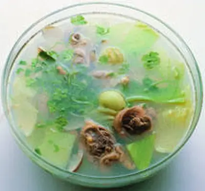 蛤蜊芥菜雞湯