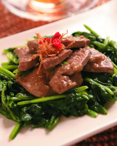 波菜炒豬肝