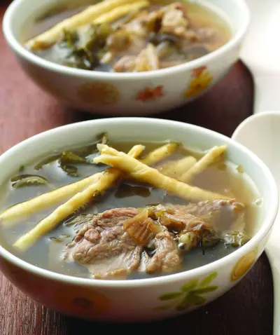 劍筍梅乾肉片湯