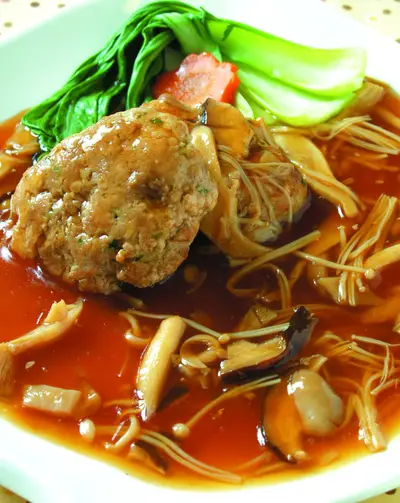 寒天豆腐豬肉堡