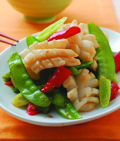 豌豆炒花枝