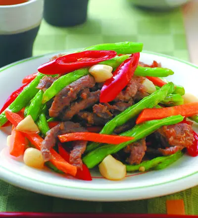 四季豆炒牛肉絲