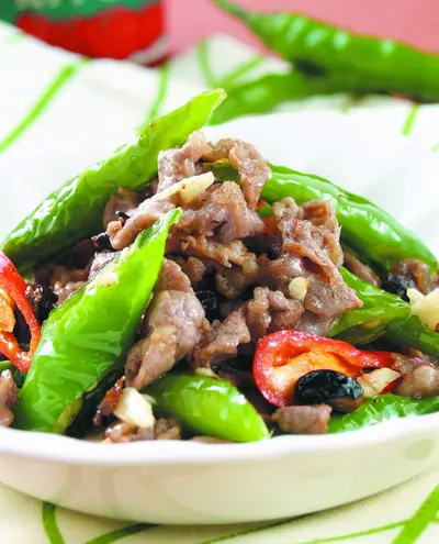 羊肉炒青辣椒