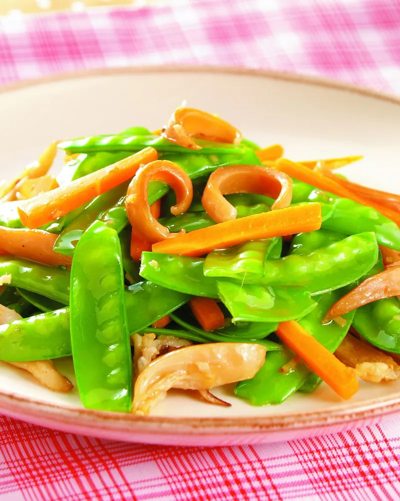 碗豆炒魷魚