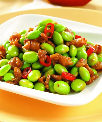 毛豆炒菜脯