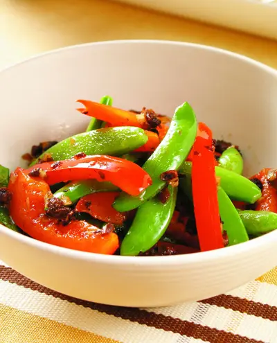 甜豆炒豆豉