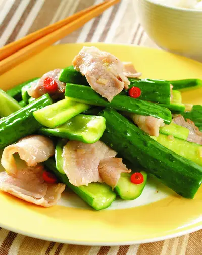 小黃瓜炒肉片