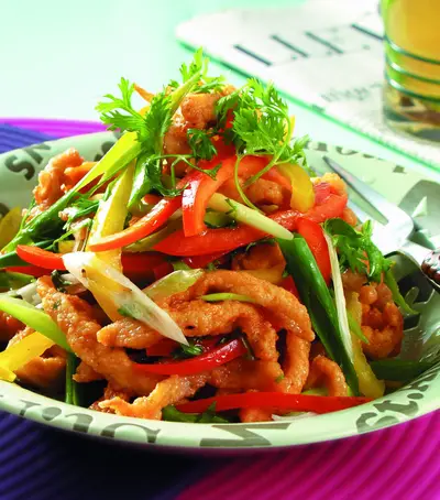 雞肉甜椒沙拉佐檸檬油醋