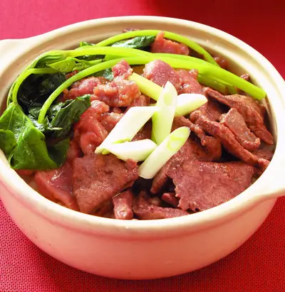 豬肝肉片煲仔飯