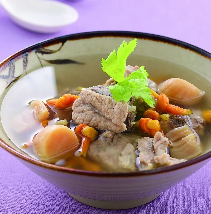 干貝金針排骨湯