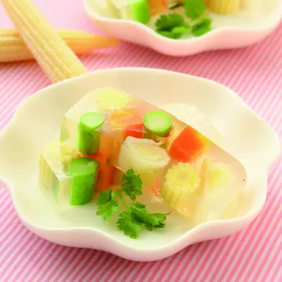 彩色蔬菜凍