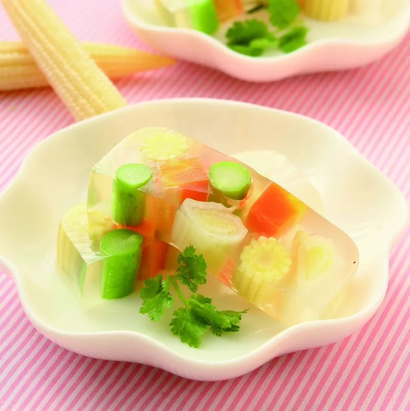 彩色蔬菜凍