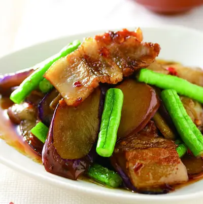 肉片炒茄子