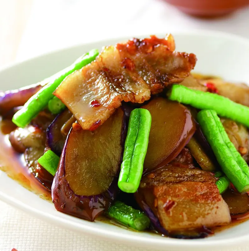肉片炒茄子