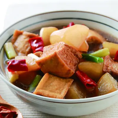 蘿蔔滷油豆腐