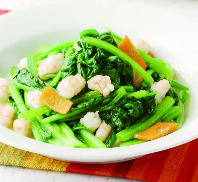 菠菜炒蝦仁
